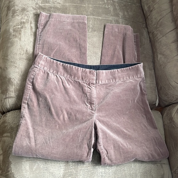 Ann Taylor loft petites 12P Marissa Skinny chocolate brown velvet dress pants - Picture 6 of 10